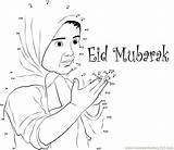 Praying Eid sketch template