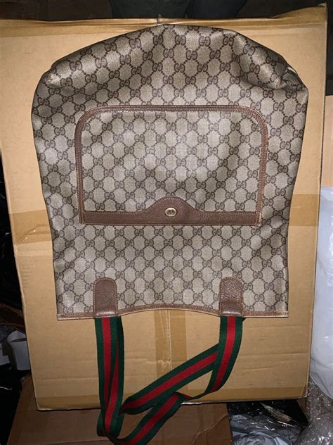 authentic gucci vintage webby tote preowned with signs of wear such as