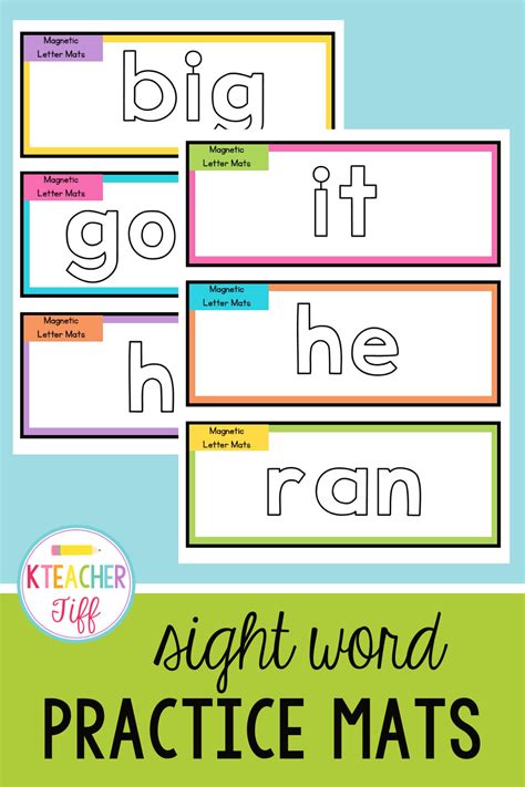 sight word practice mats sight words sight word practice word