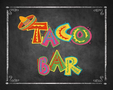 printable taco bar signs printable templates