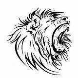 Lion Stencil Tribal Style Cnc Dxf sketch template