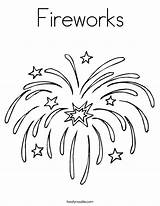 Fireworks Coloring Built California Usa sketch template