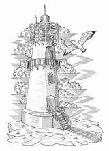 Phare Lighthouses Seaside Leuchtturm Leggera Grafico Graphique sketch template