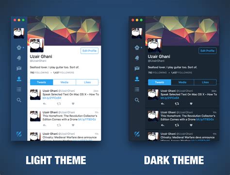 switch  dark light theme  twitter  mac