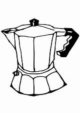 Coloring Coffee Percolator Pages Large sketch template