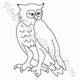Coloring Owl Horned Great Pages Click sketch template