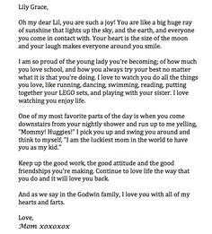 letter   daughter   perfect inspirational letter