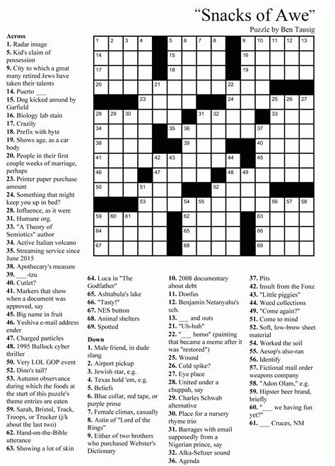 large print crossword puzzles  seniors printable