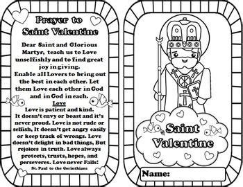 catholic mini saint book saint valentine st valentine prayer