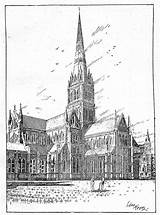Cathedral Salisbury sketch template