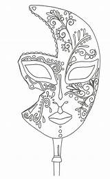 Masque Venise Carnaval Colorier Visiter Skulls sketch template