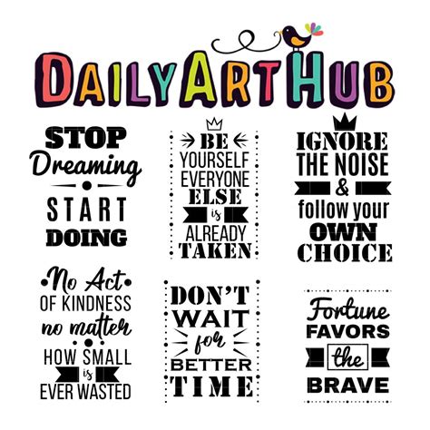 motivational quotes clip art set daily art hub graphics alphabets