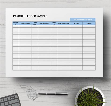 payroll samples ledger schedule