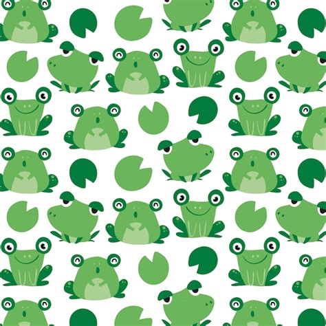 premium vector frog pattern design