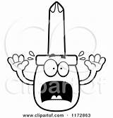 Screaming Phillips Screwdriver Mascot Outlined Coloring Clipart Vector Cartoon Thoman Cory Regarding Notes sketch template