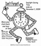 Time Coloring Change Fall Pages Back Daylight Savings Clock Word Search Printables Kids Reminder Printables4kids Activities Printable Spring November Worksheets sketch template