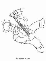 Simpson Simpsons Homero Dibujar Homer Coloriage Kleurplaat Imprimir Rockero Gitarre Colorat Guitarra Ausmalbilder Colorir Kleurplaten Tocando P43 Pegar Hellokids Spielt sketch template