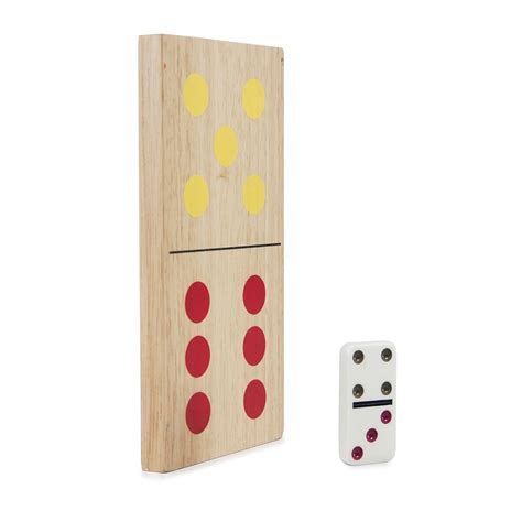 giant wooden dominoes color pips tossocom