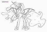 Pony Coloring Little Moon Nightmare Pages Luna Princess Cadence Printable Magic Color Friendship Mlp Print Coloring99 Kleurplaat Twilight Character Cute sketch template