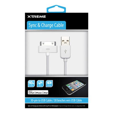 xtreme cables usb  apple  pin cable  white  bh