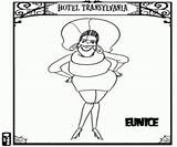 Hotel Transylvania Coloring Eunice Wife Pages Frankenstein sketch template