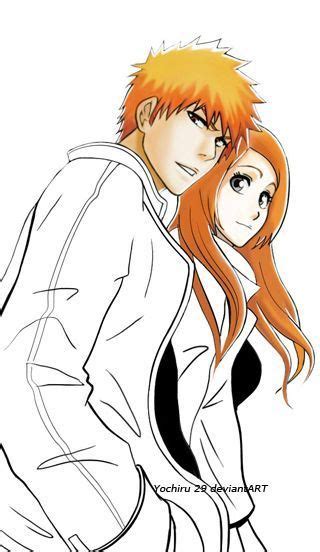 Bleach Ichigo Kurosaki And Orihime Inoue Ichigo E Orihime Kisuke