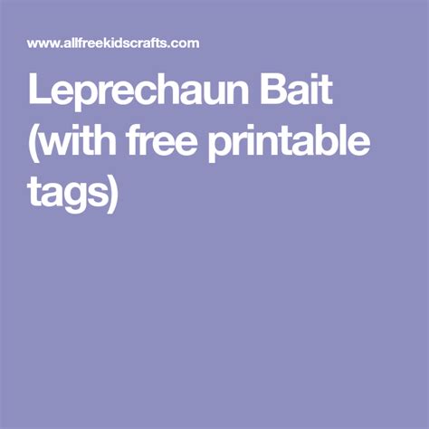 leprechaun bait   printable tags  printable tags