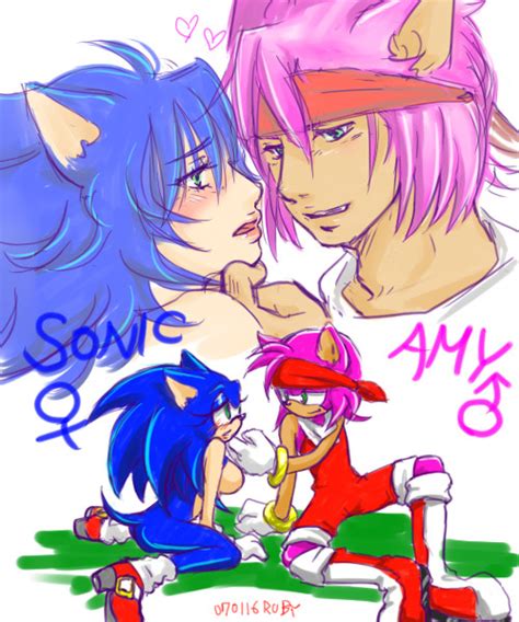 Amy And Sonic By Shanghairuby On Deviantart