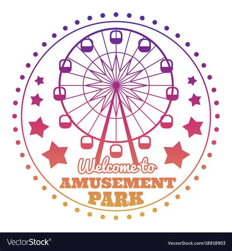 amusement park  emblem logo isolated  vector image