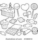 Coloring Dessert Desserts Clipart Illustration Royalty Visekart 300px 78kb Drawings sketch template