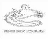 Coloring Canucks Logo Vancouver Pages Nhl Hockey Sport Enregistrée Depuis Info sketch template