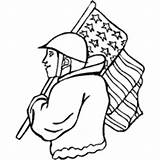 Coloring American Memorial Soldier Pages Surfnetkids Printable Holiday Career Soldiers sketch template