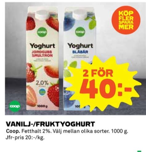 coop yoghurt erbjudande hos coop