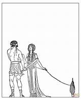 Ariadne Theseus Coloring Pages Greek Mythology sketch template