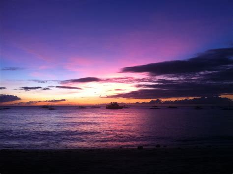 purple skies boracay philippines beaches purple beach purple sky