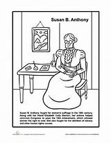 Coloring Susan Anthony Sheets Equality Google History Women American Month sketch template