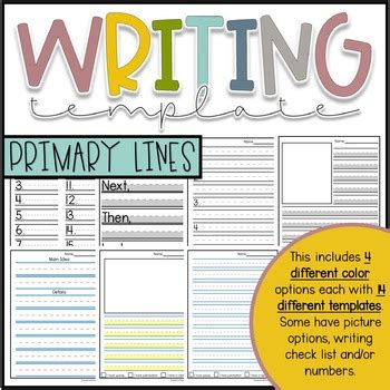writing templates  kindergarten writing worksheets tpt