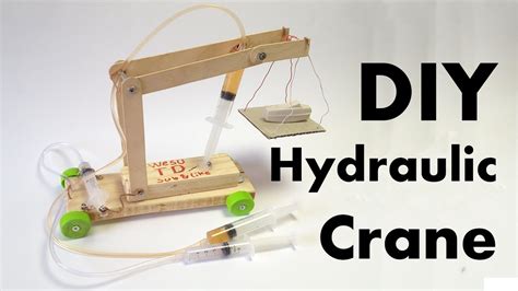 simple diy hydraulic crane  home youtube