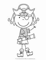 Pirate Coloring Pages Pirates Kids Girl Color Theme Preschool Printable Printables Colorier Easy Clipart Crafts Book Dessin Gingerbread Piraten Birthday sketch template
