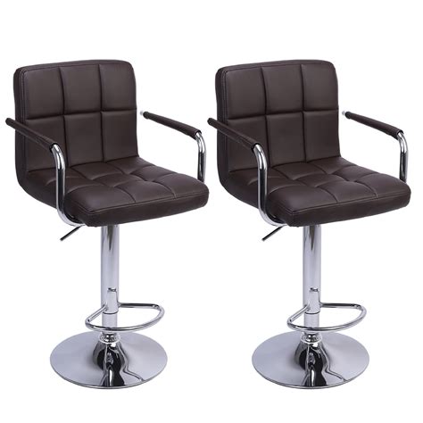 bar stools adjustable swivel barstools pcs kitchen counter bar chairs  armrest extra