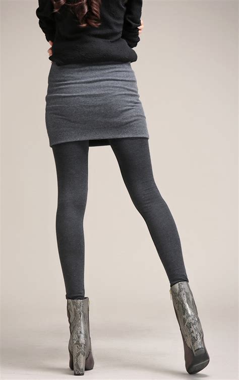 kerrilado grey black false two piece legging pantskirt women s fashion