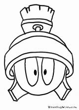 Marvin Martian Coloring Pages Printable Drawing Svg Tunes Looney Stencils Easy Draw Print El Outline Marciano Heart Template Clipart Colouring sketch template
