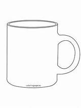 Mug Template Coffee Cup Printable Templates Coloring Drawing Hot Chocolate Pages Mugs Colouring Color Applique Clipart Cups Tea Coloringpage Patterns sketch template