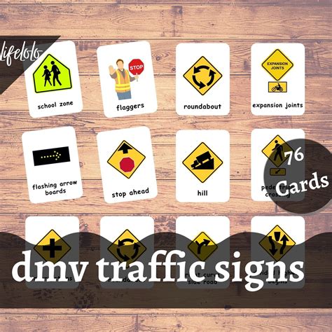 usa traffic signs road signs test flash cards dmv permit etsy usa