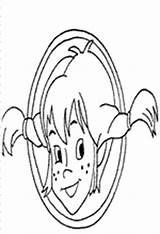 Pippi Longstocking Coloring sketch template