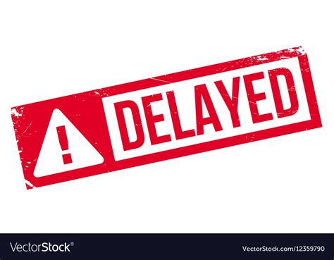 delayed rubber stamp royalty  vector image