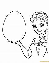 Easter Elsa Egg Pages Frozen Color Coloring Her Printable sketch template