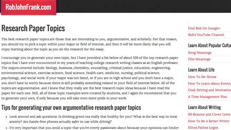 research paper topics top  youtube