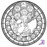 Stained Glass Pages Coloring Kids Getcolorings Disney sketch template
