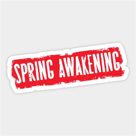 spring awakening logo spring awakening sticker teepublic